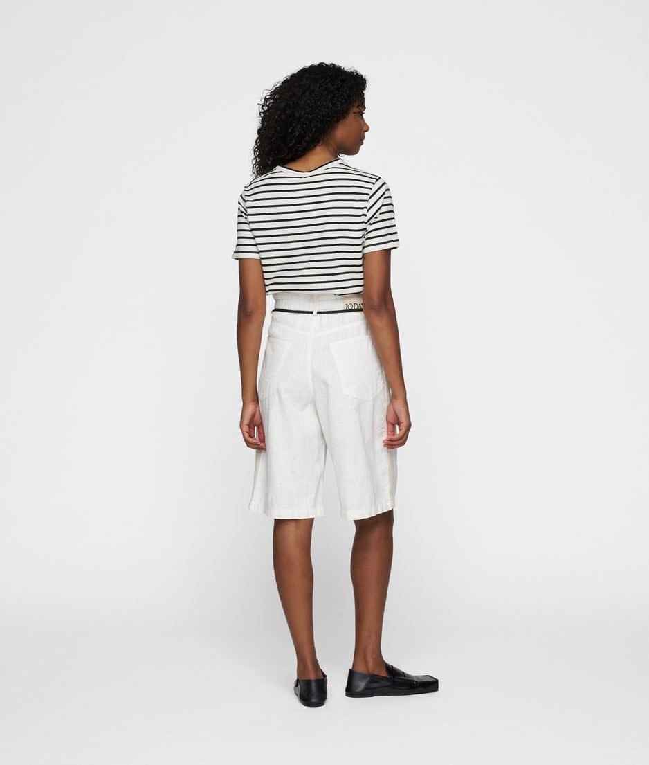 petite tee stripes | ecru/black