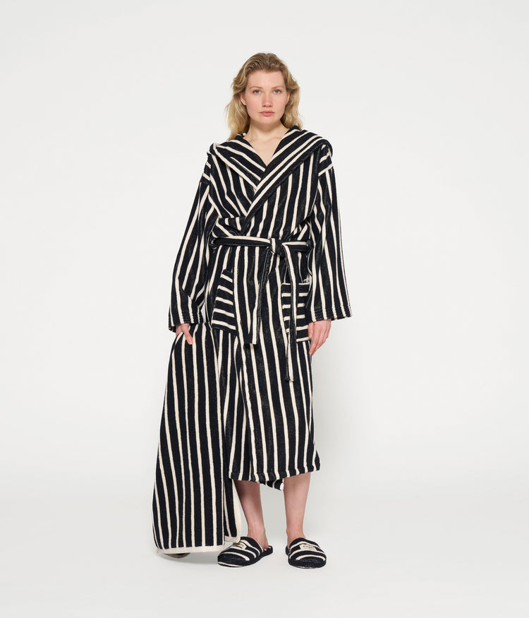 bathrobe stripes | black/ecru