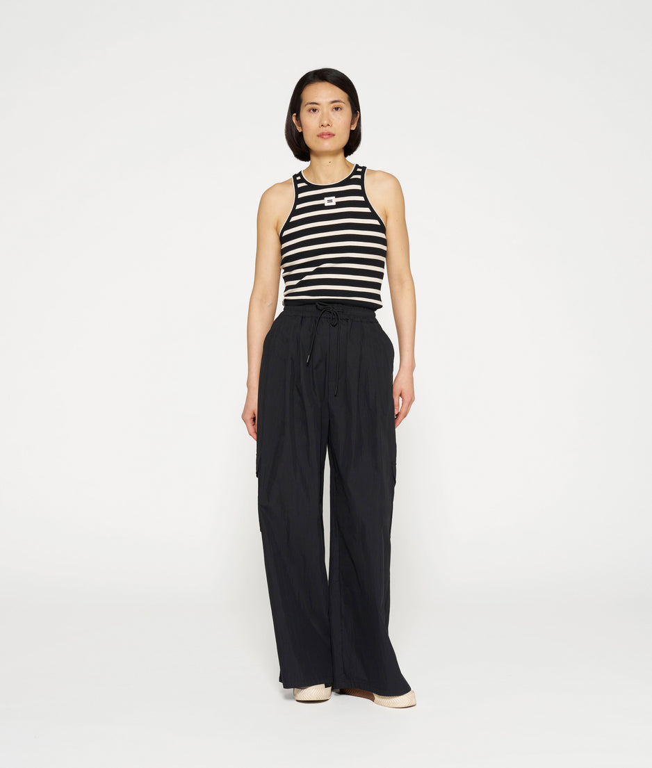 tank top rib stripes | black/light natural