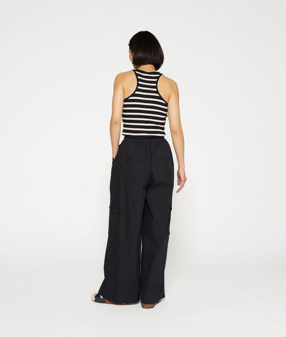 tank top rib stripes | black/light natural