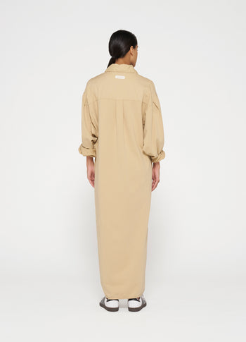 the Billie dress poplin | light latte