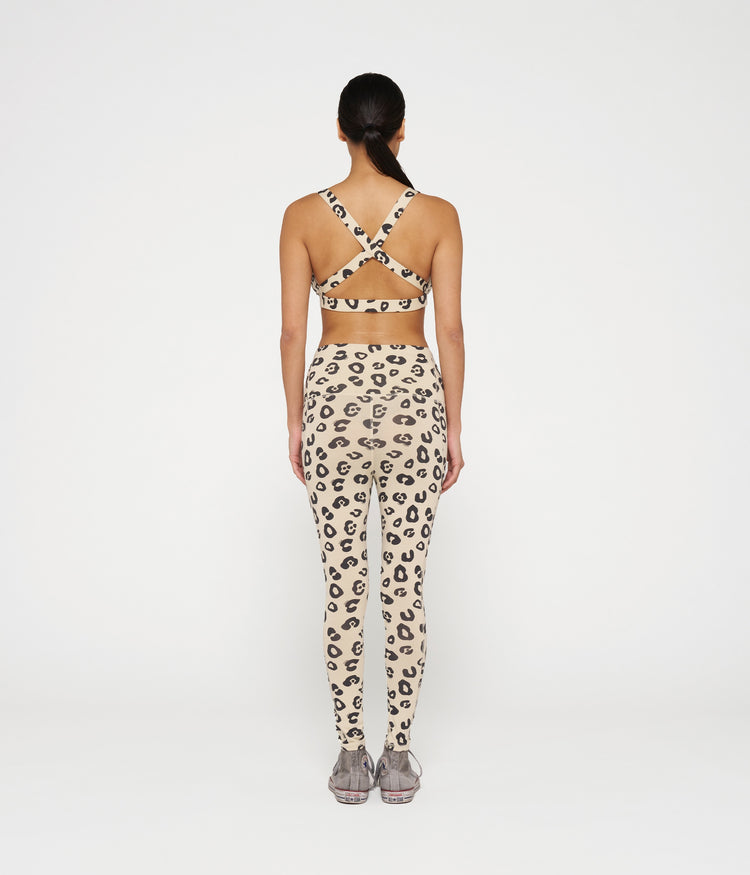 yoga leggings leopard | oyster