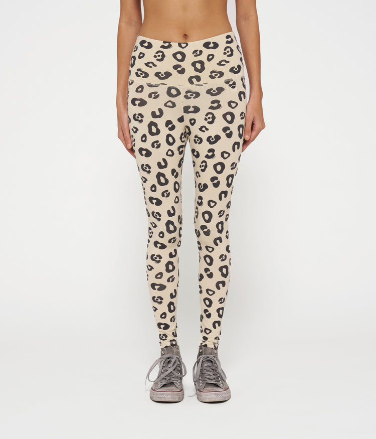 yoga leggings leopard | oyster