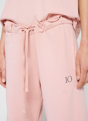 flared jogger | dusty peach