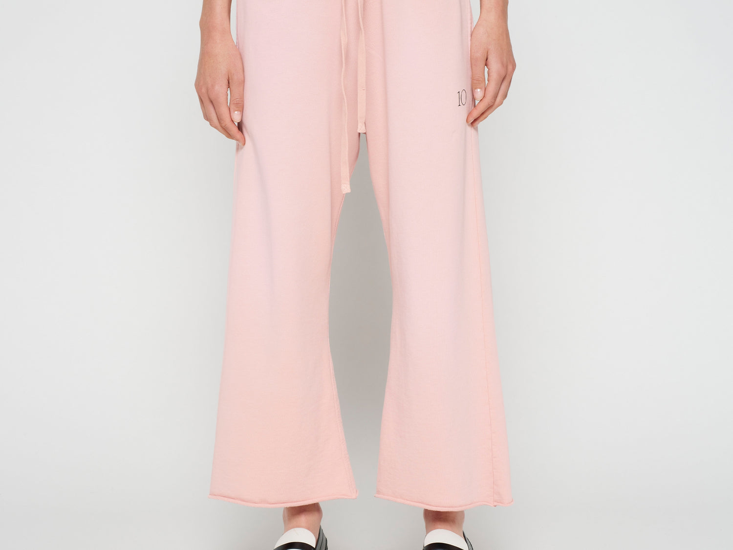 flared jogger | dusty peach