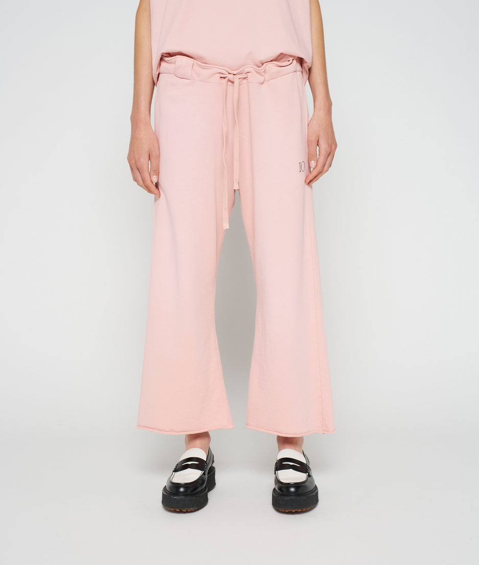 flared jogger | dusty peach