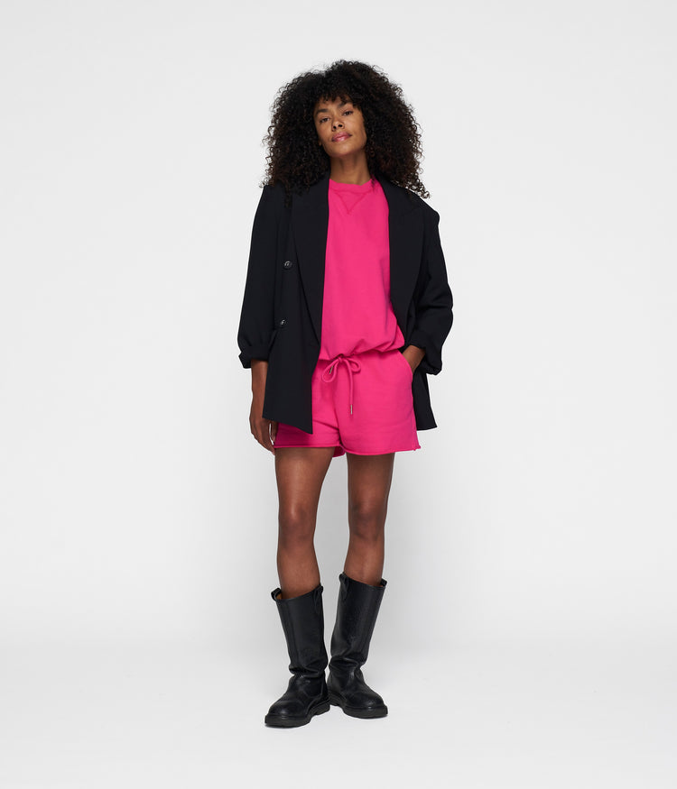 fleece shorts | neon pink