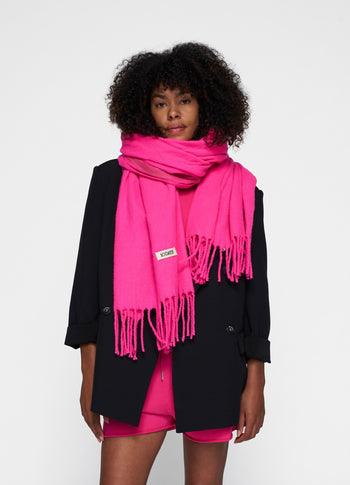 scarf wool | neon pink