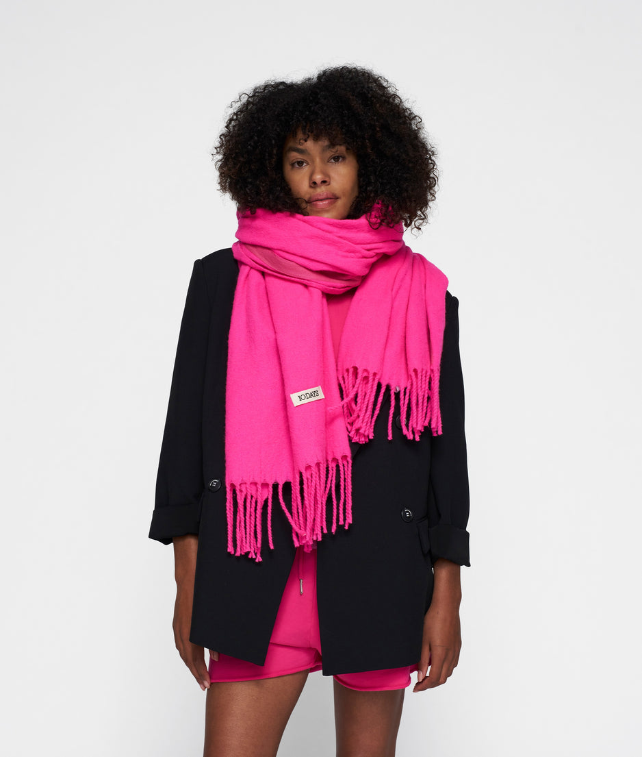 scarf wool | neon pink