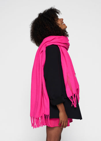 scarf wool | neon pink