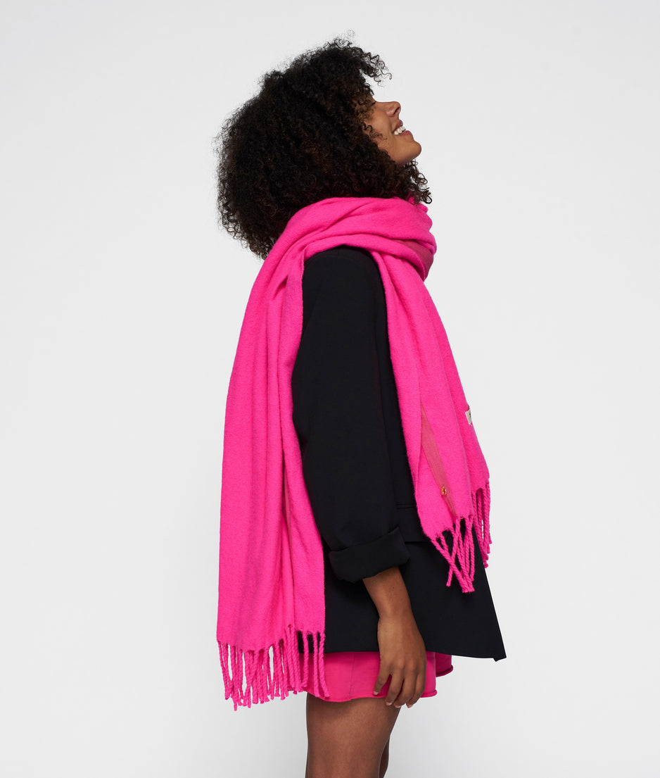 scarf wool | neon pink