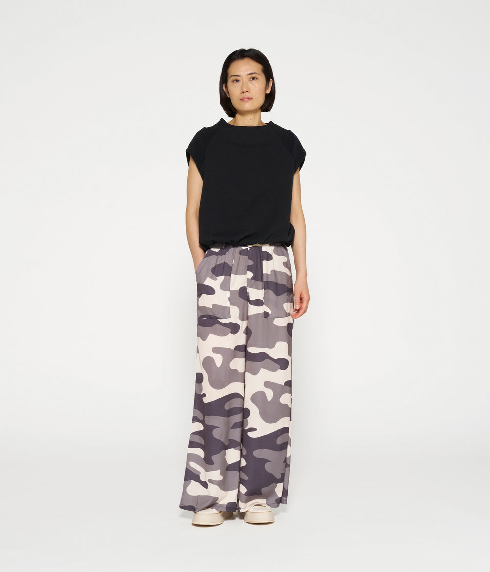 wide pants camo | sage