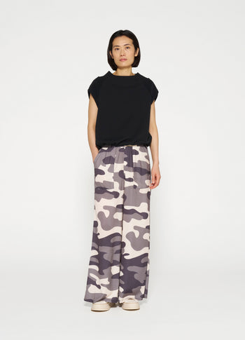 wide pants camo | sage