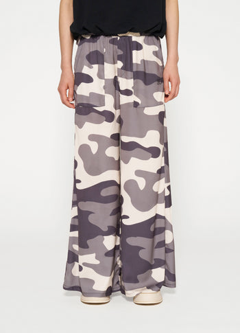 wide pants camo | sage