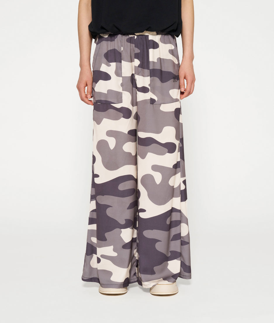 wide pants camo | sage