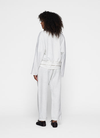 cropped cardigan neoprene | white melee