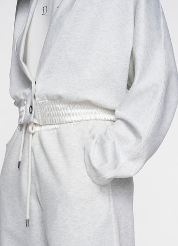 cropped cardigan neoprene | white melee