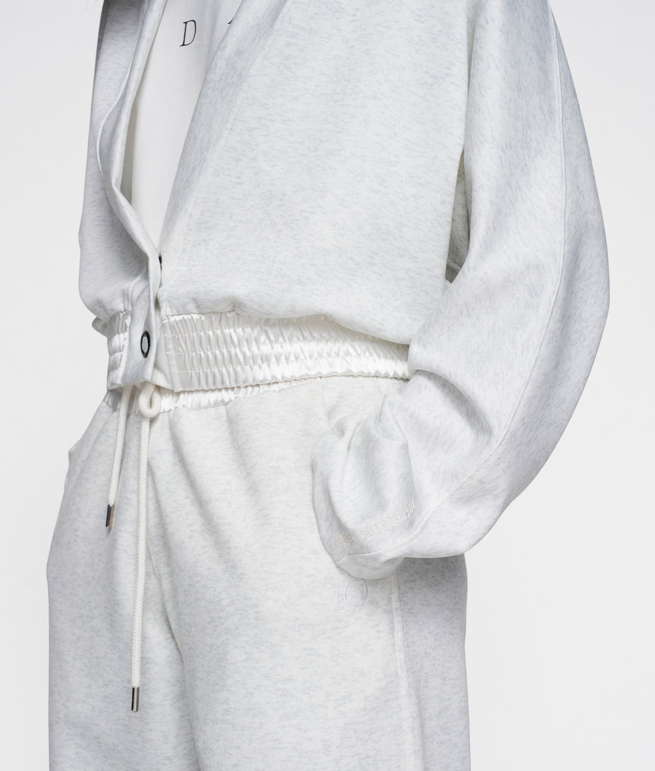 cropped cardigan neoprene | white melee