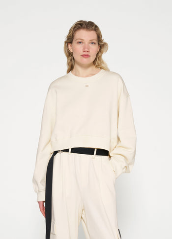 cropped sweater | light natural