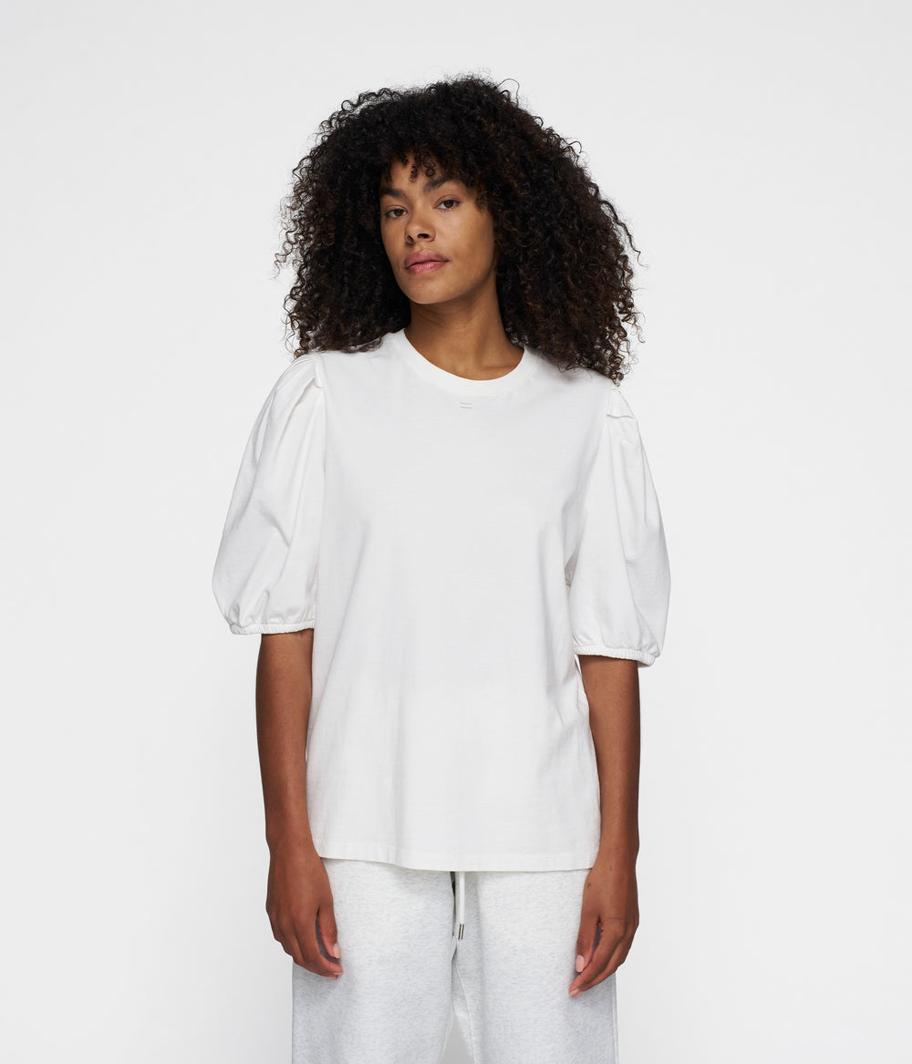 puff sleeve tee | ecru