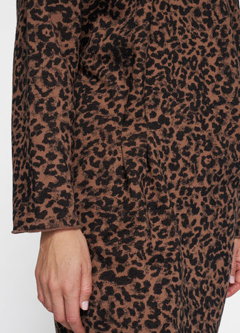 statement dress leopard | dark fudge