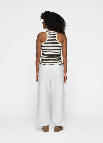 tank top rib stripes | ecru