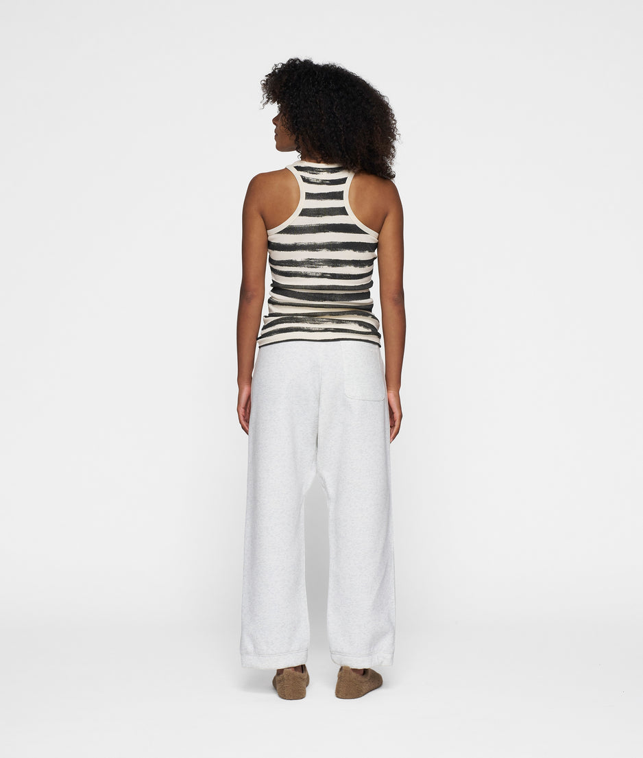 tank top rib stripes | ecru