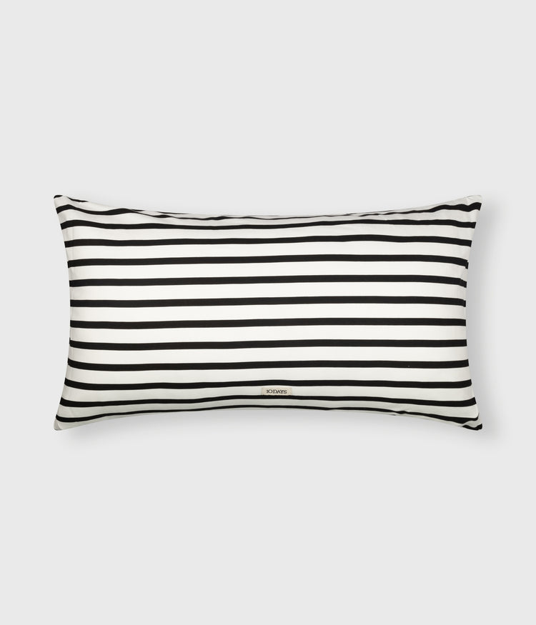 THE PILLOW COVER LONG STRIPES 50x90 | ecru/black