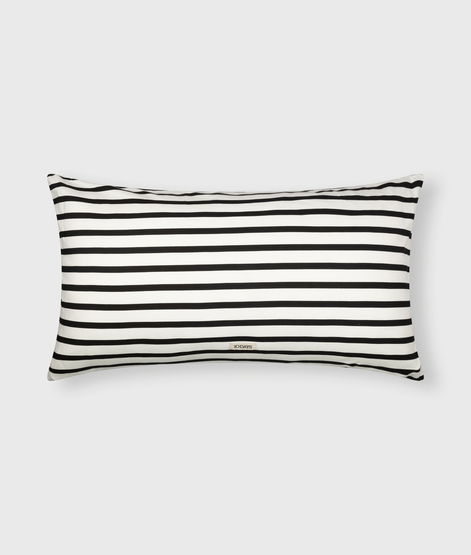 THE PILLOW COVER LONG STRIPES 50x90 | ecru/black