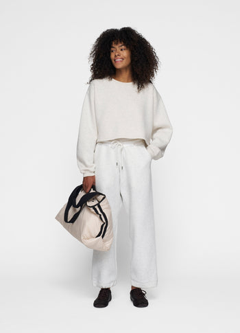 cropped statement sweater | soft white melee