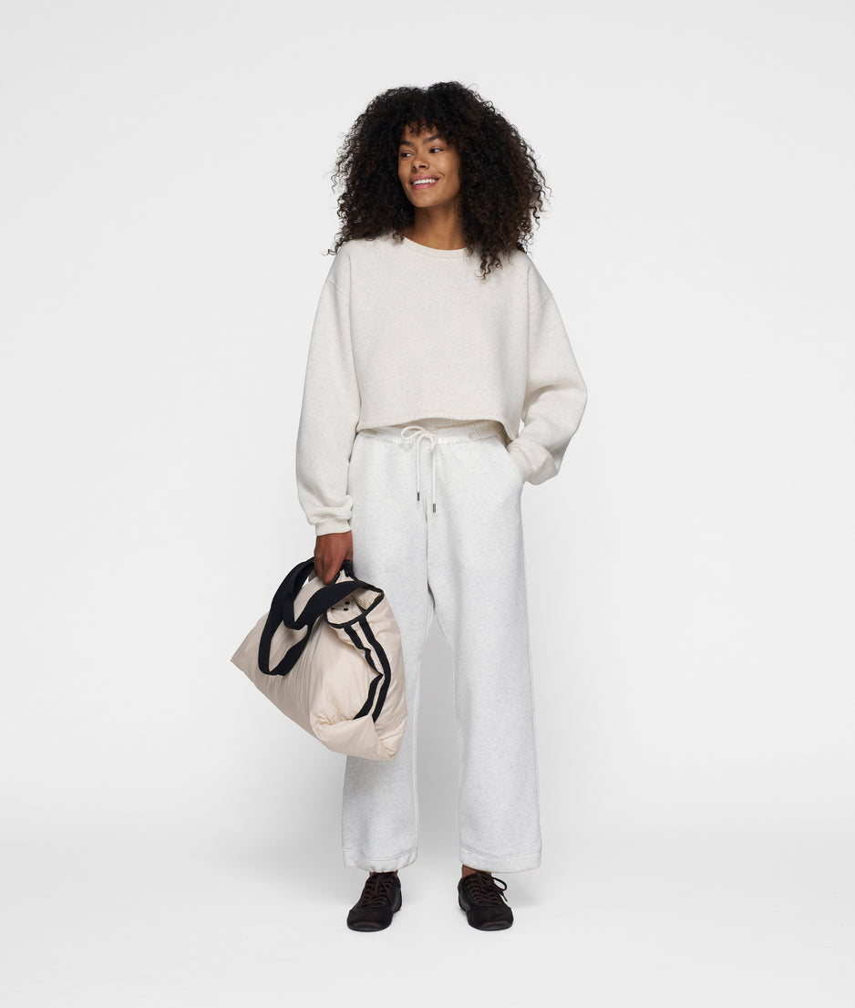 cropped statement sweater | soft white melee