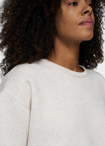 cropped statement sweater | soft white melee