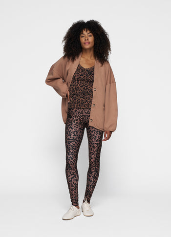 leggings leopard | dark fudge