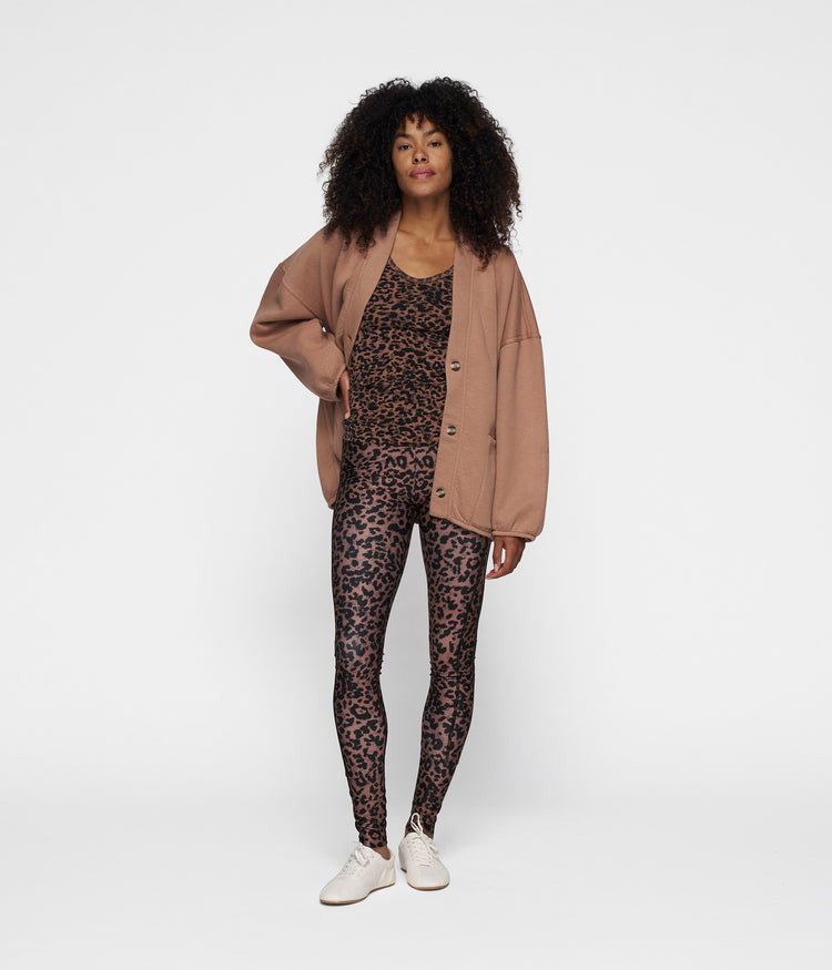 leggings leopard | dark fudge