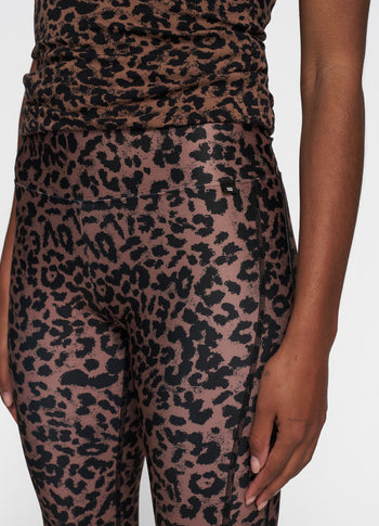 leggings leopard | dark fudge