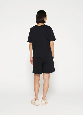 cotton tee well being | black