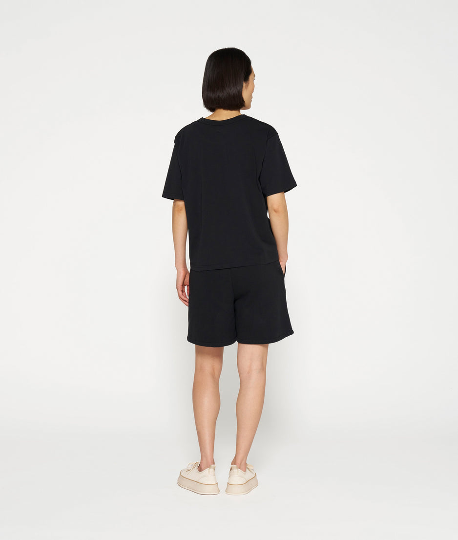 cotton tee well being | black