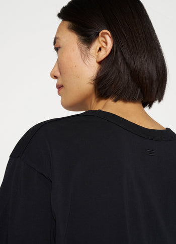 cotton tee well being | black