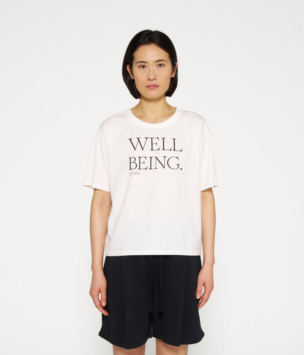 cotton tee well being | ecru