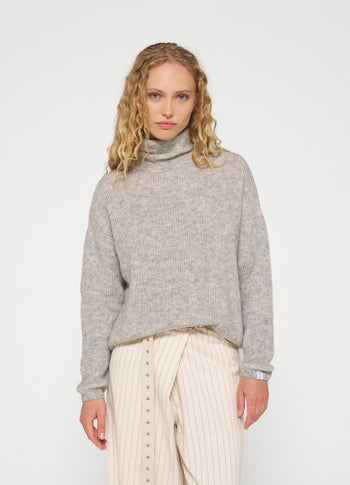 coll sweater soft knit | light grey melee