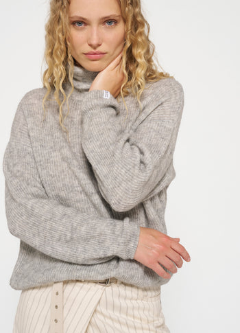 coll sweater soft knit | light grey melee