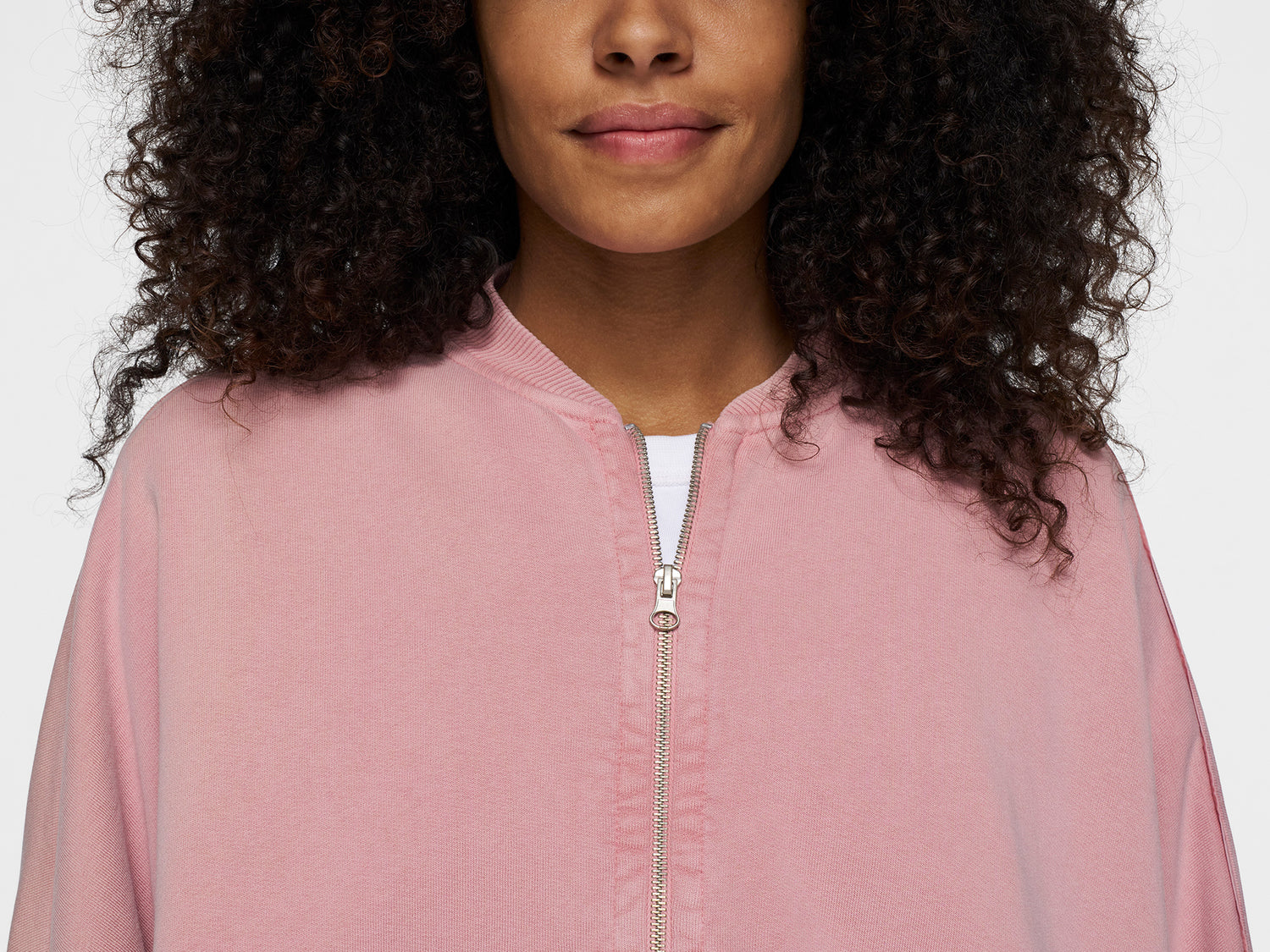 bomber cardigan | raspberry