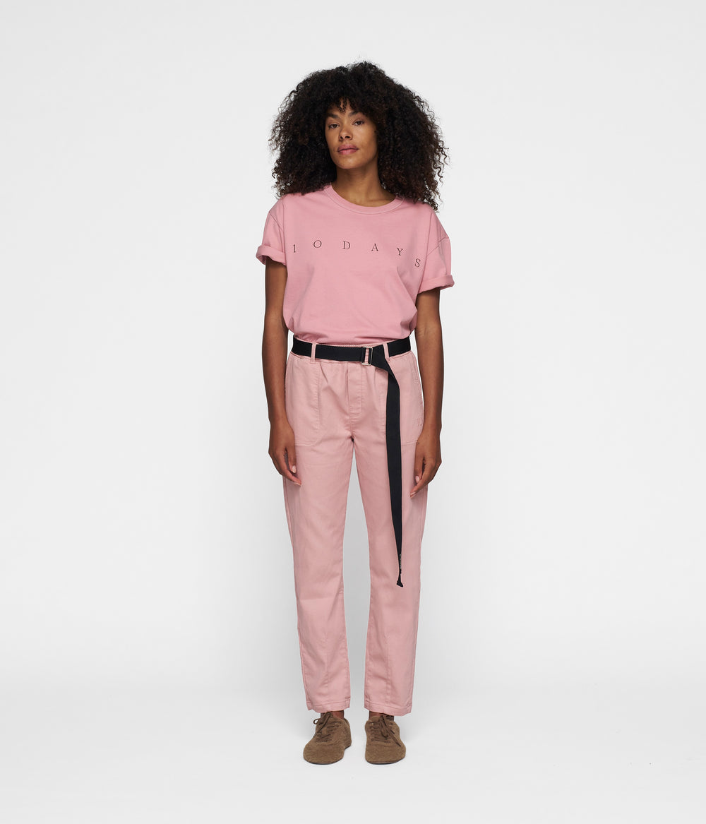 belted pants jog | raspberry