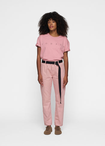 belted pants jog | raspberry