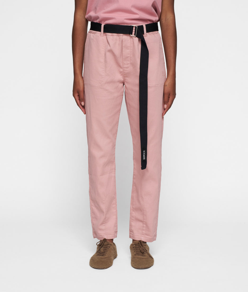 belted pants jog | raspberry