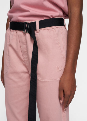 belted pants jog | raspberry