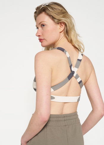 sporty bra camo | sage