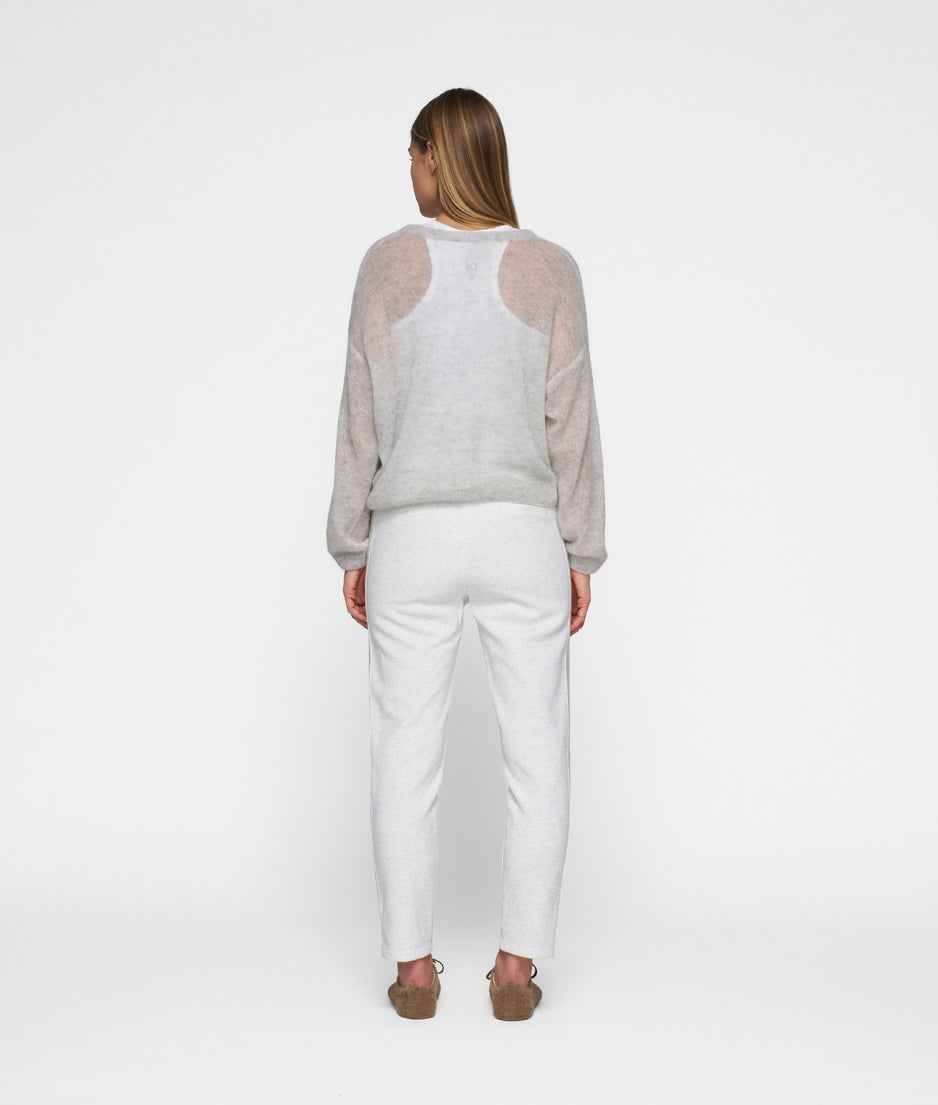 belted pants neoprene | white melee