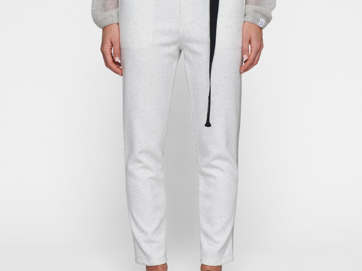 belted pants neoprene | white melee