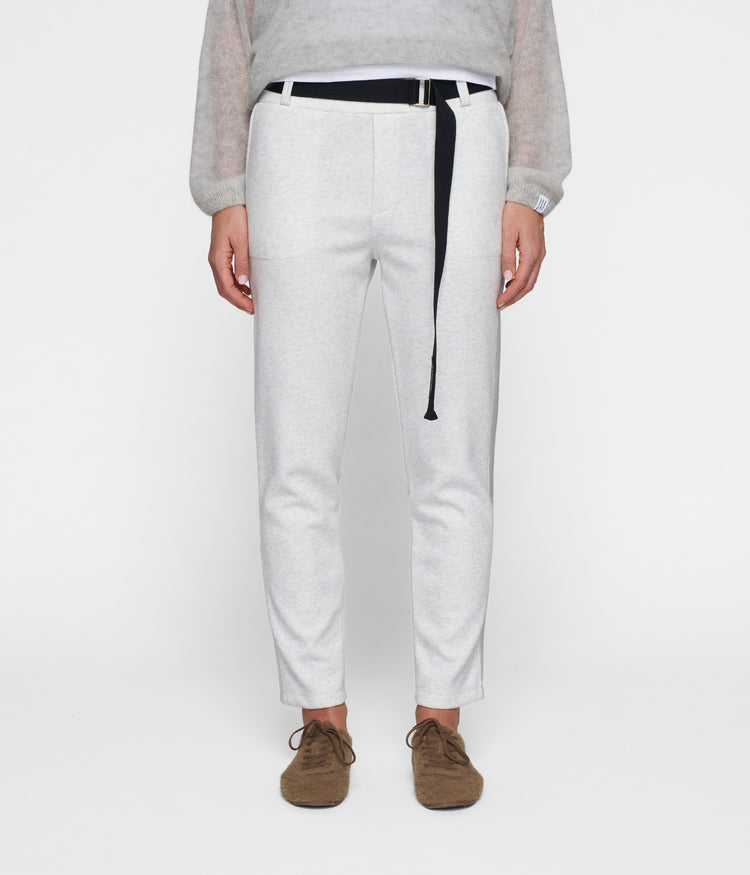 belted pants neoprene | white melee